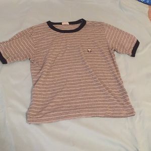Brandy Melville - Striped alien tee👽